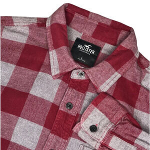 HOLLISTER MEN’S FLANNEL BUTTON DOWN PLAID SHIRT